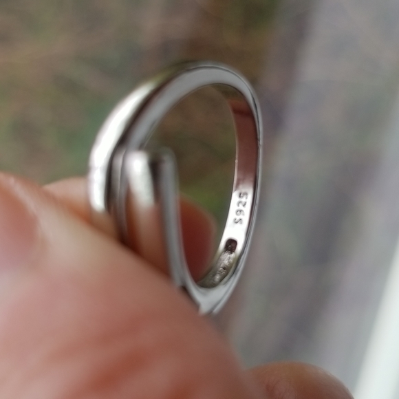 925 STERLING SILVER Geometric Hexagonal Ring - Picture 5 of 5